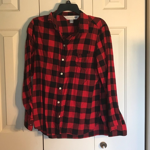 Red Button Down - Picture 1 of 2